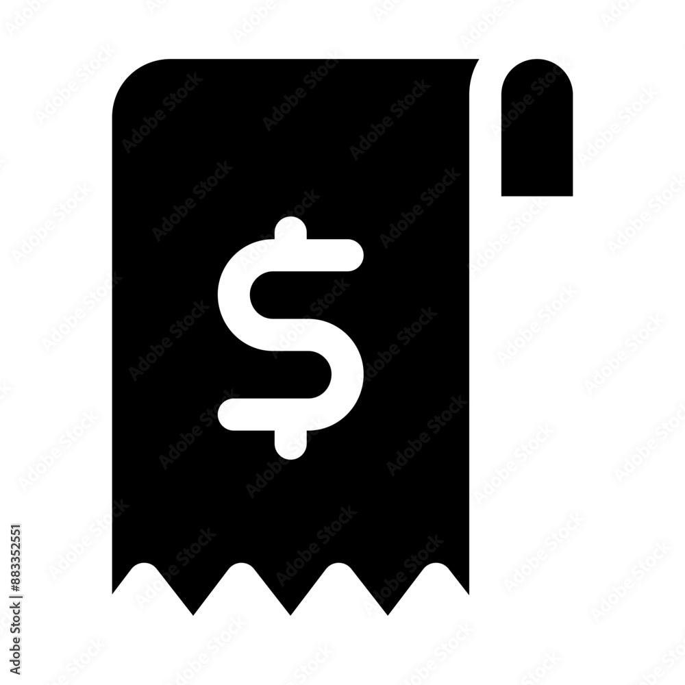 script icon glyph, with artboard size 64px, for price, order, payment, payment, invoice, receipt, script icon glyph, with artboard size 64px, for price, order, payment, payment, invoice, receipt,