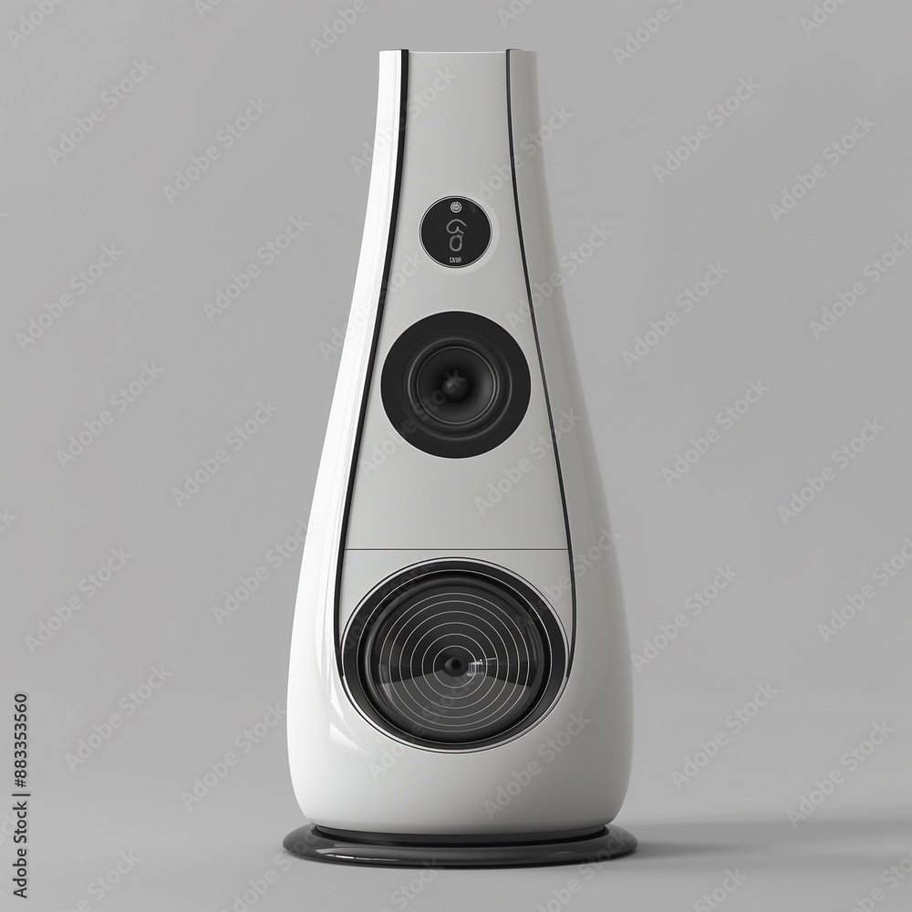 Modern white speaker with sleek design and advanced acoustics
Modern white speaker with sleek design and advanced acoustics