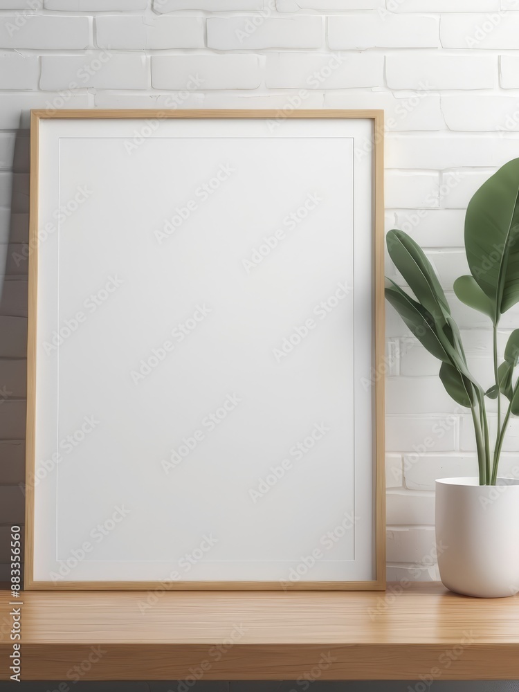 Interior poster mockup with vertical frame in home interior background. Mockup Poster Frame in cozy room Interior poster mockup with vertical frame in home interior background. Mockup Poster Frame in cozy room