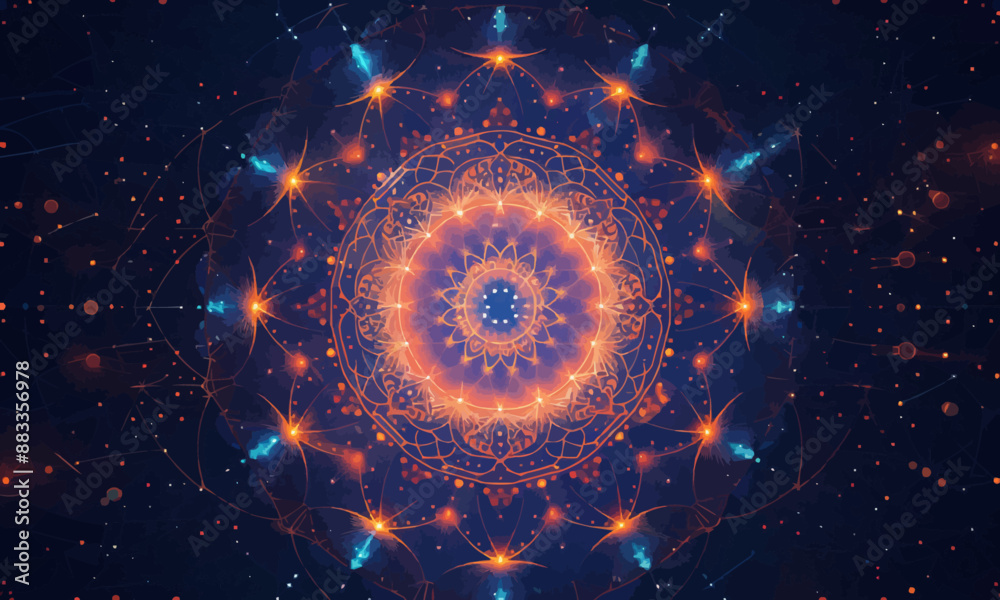 Fototapeta premium A geometric vector of a mandala.