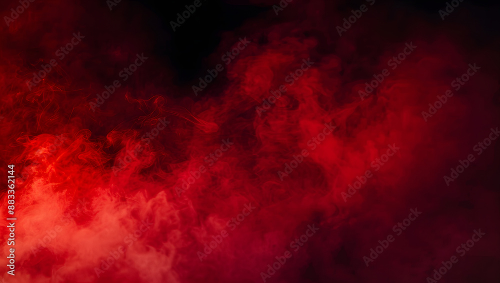 Abstract red misty fog on isolated black background. Smoke stage studio. Texture overlays. The concept of aromatherapy. Abstract red misty fog on isolated black background. Smoke stage studio. Texture overlays. The concept of aromatherapy.