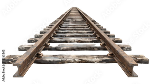 Train tracks on a transparent background