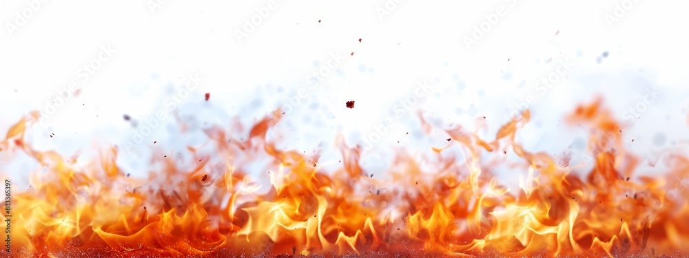 a fire with vibrant orange and yellow flames rising from its top a fire with vibrant orange and yellow flames rising from its top