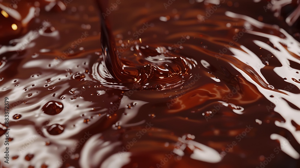 Macro view of liquid chocolate dripping 32k, full ultra HD, high resolution Macro view of liquid chocolate dripping 32k, full ultra HD, high resolution
