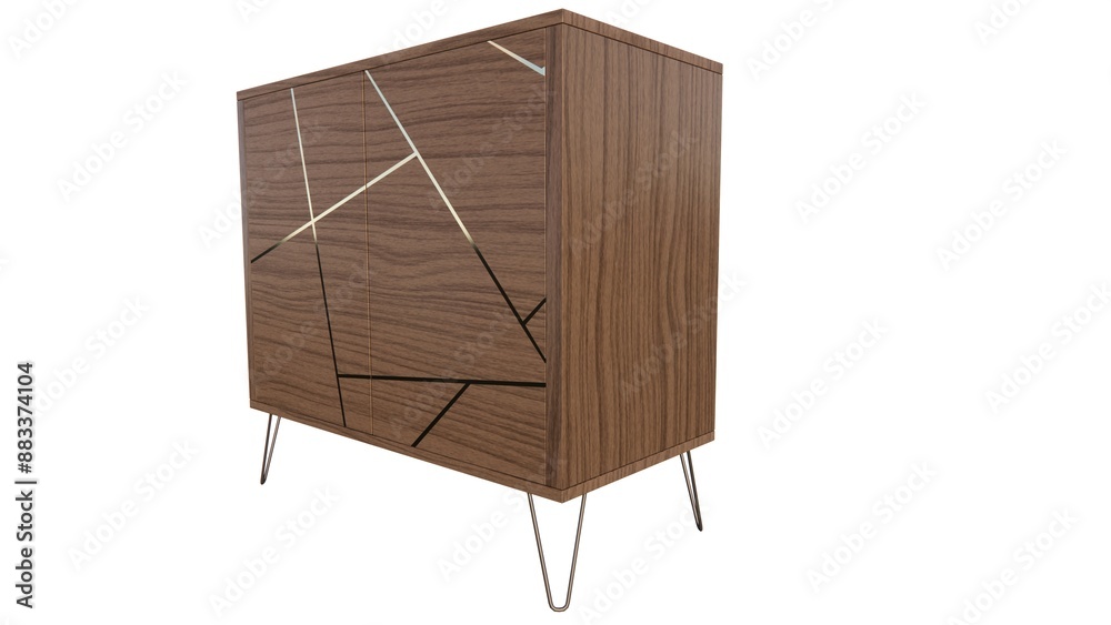 Illustration of a cupboard and tv table on a white background Illustration of a cupboard and tv table on a white background