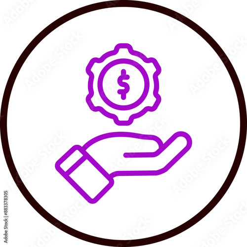 Management Vector Line Purple Circle Black