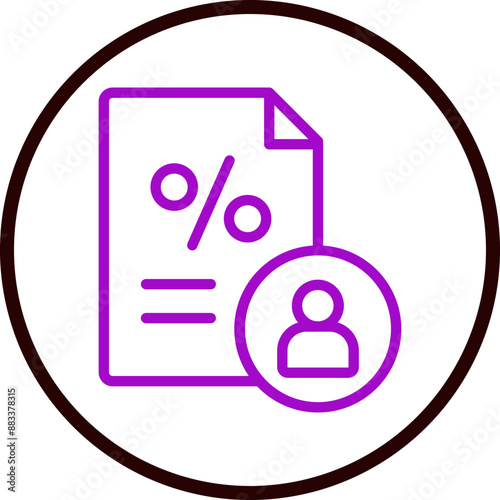 Customer Vector Line Purple Circle Black