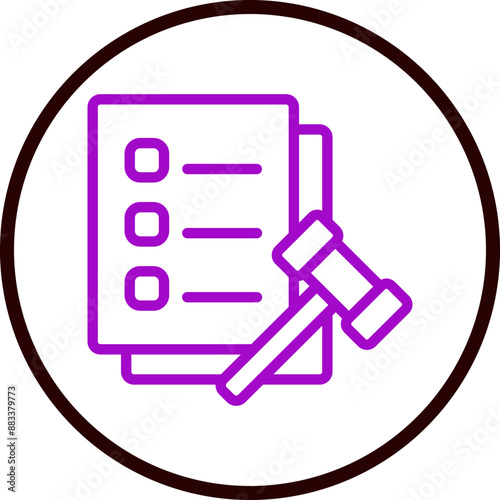 Legislation Vector Line Purple Circle Black