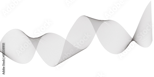 White abstract background. Fluttering white scarf. Waving on wind white fubric. 3D illustration