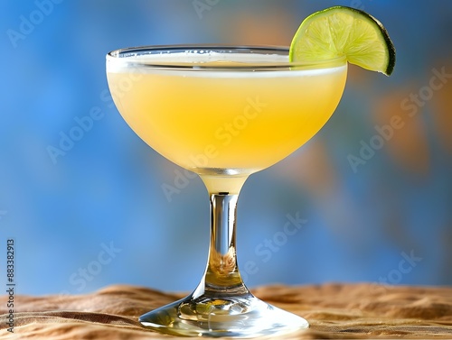 Lime and Grapefruit Juice Blend in a Coupe Glass photo