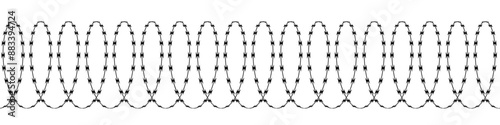 Seamless Border of Razor Wire Spiral