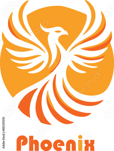 abstract  phoenix bird logo vector