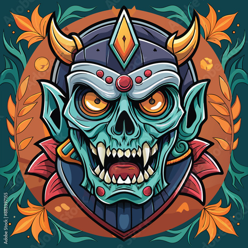 Traditional Halloween masks with spooky and humorous designs.