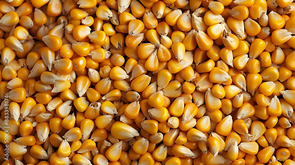 Close up of plantbased corn kernels, a popular food ingredient from the legume family. These natural foods are used in various cuisines as a staple seed Close up of plantbased corn kernels, a popular food ingredient from the legume family. These natural foods are used in various cuisines as a staple seed