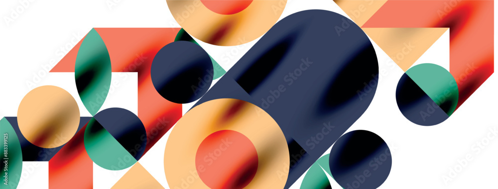 Circle pattern, round elements with lines and arrows composition for wallpaper, banner, background or landing Circle pattern, round elements with lines and arrows composition for wallpaper, banner, background or landing