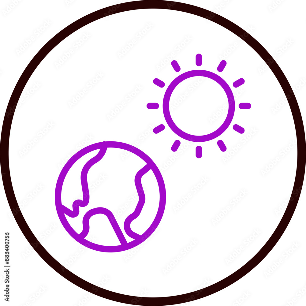 Greenhouse Effect Vector Line Purple Circle Black Greenhouse Effect Vector Line Purple Circle Black