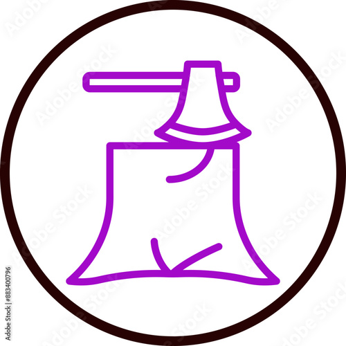 Deforestation Vector Line Purple Circle Black
