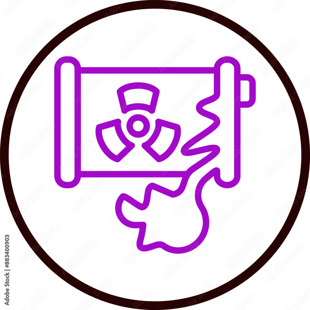 Chemical Spill Vector Line Purple Circle Black Chemical Spill Vector Line Purple Circle Black