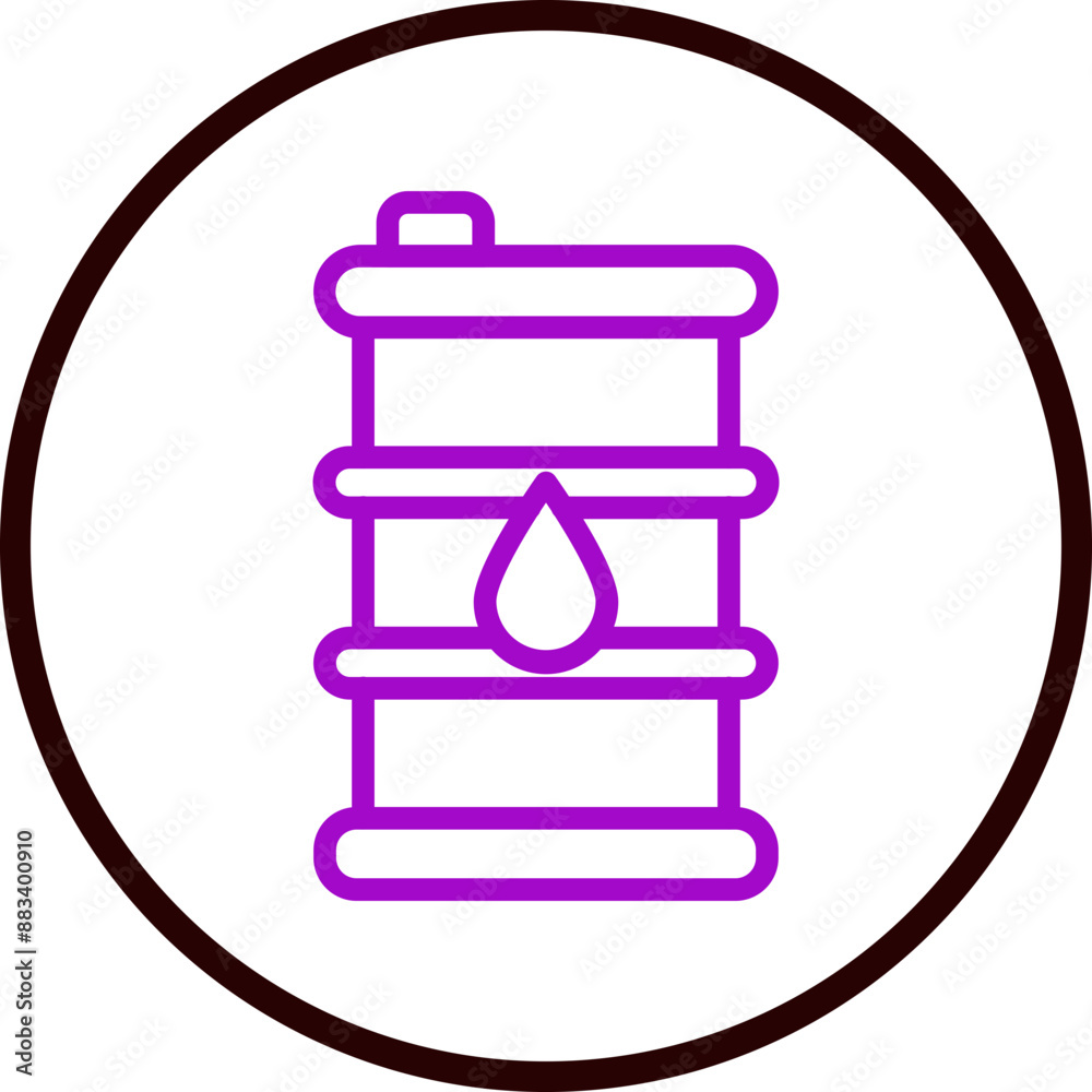 Oil Barrell Vector Line Purple Circle Black Oil Barrell Vector Line Purple Circle Black