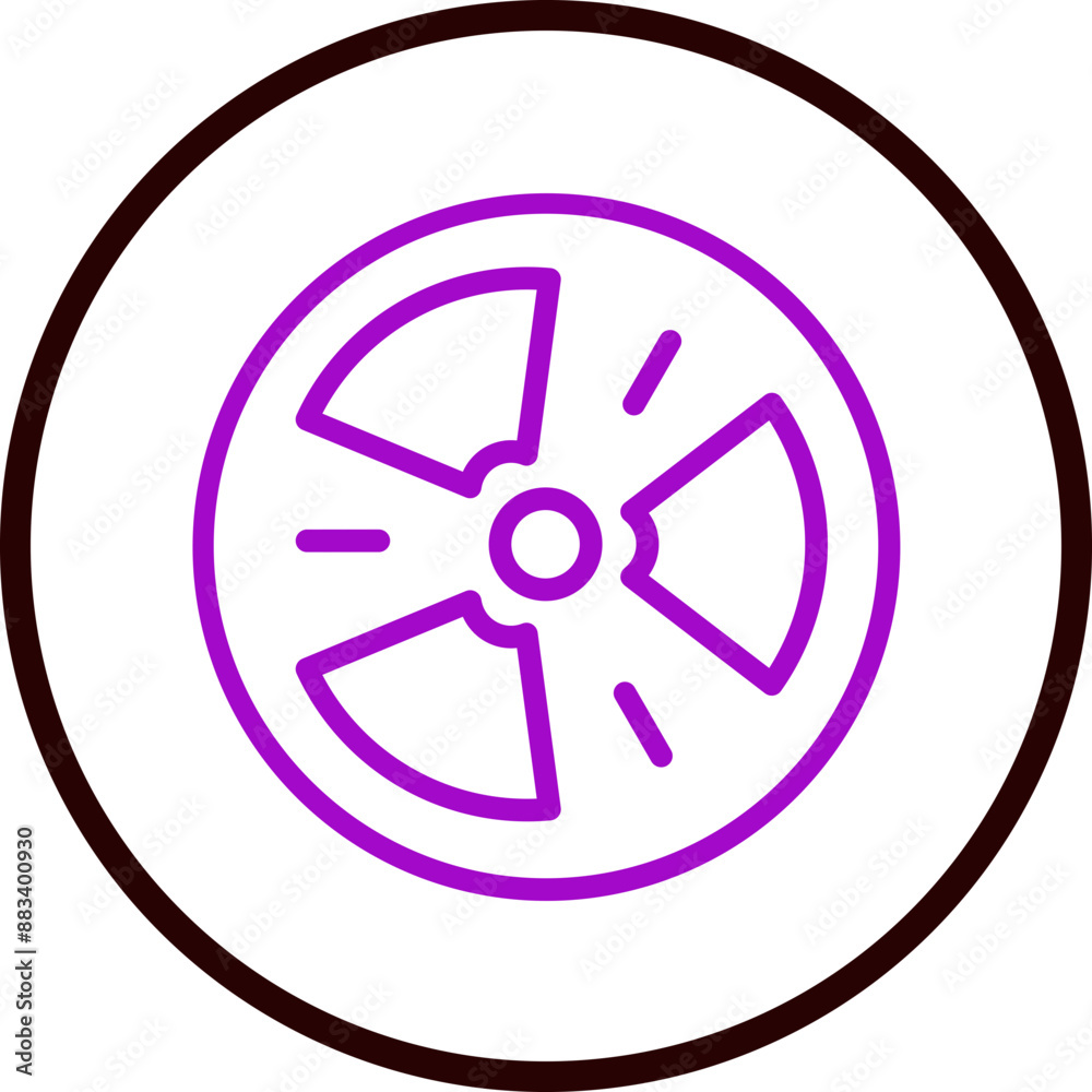 Radiation Vector Line Purple Circle Black Radiation Vector Line Purple Circle Black