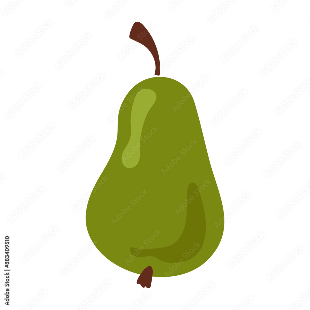 Green pear flat icon Balanced nutrition Tasty lunch snack. Vector illustration Green pear flat icon Balanced nutrition Tasty lunch snack. Vector illustration
