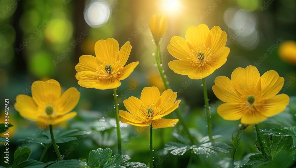 Sunlight Illuminates a Field of Buttercups Sunlight Illuminates a Field of Buttercups