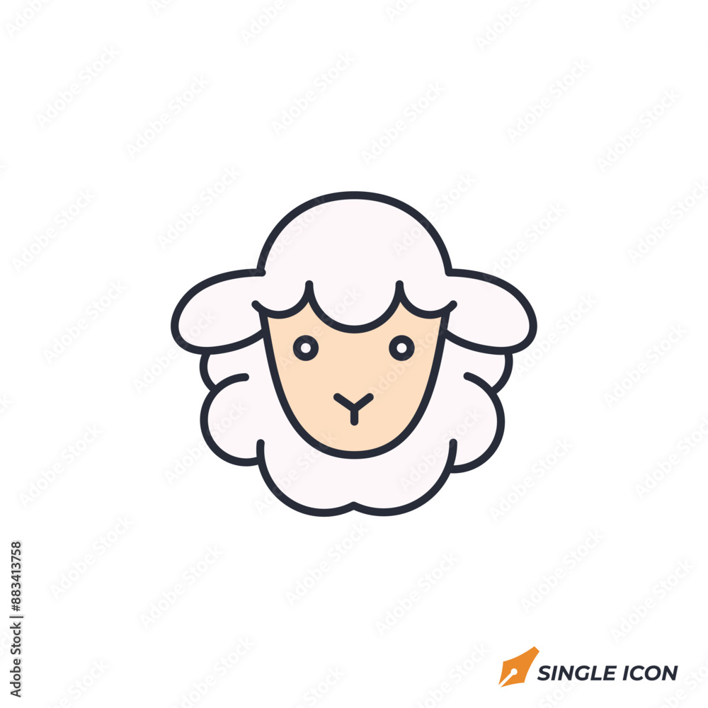 Lamb Chop icon vector illustration. Lamb Chop symbol isolated on white background