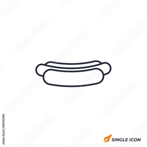 Hot Dog icon vector illustration. Hot Dog symbol isolated on white background