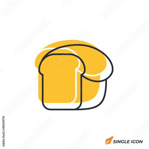 Meatloaf icon vector illustration. Meatloaf symbol isolated on white background