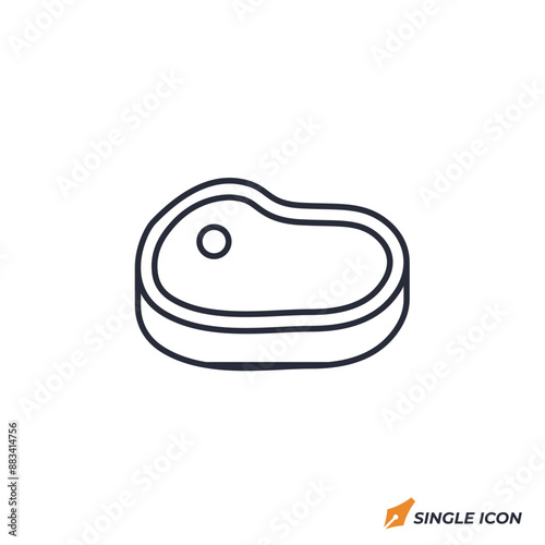 Venison Steak icon vector illustration. Venison Steak symbol isolated on white background