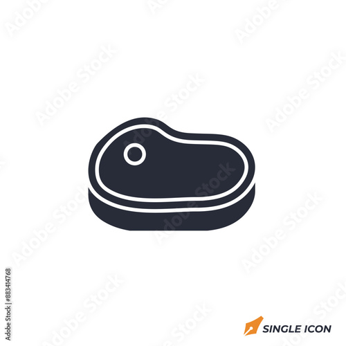 Venison Steak icon vector illustration. Venison Steak symbol isolated on white background