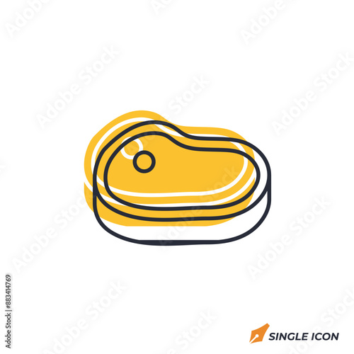 Venison Steak icon vector illustration. Venison Steak symbol isolated on white background