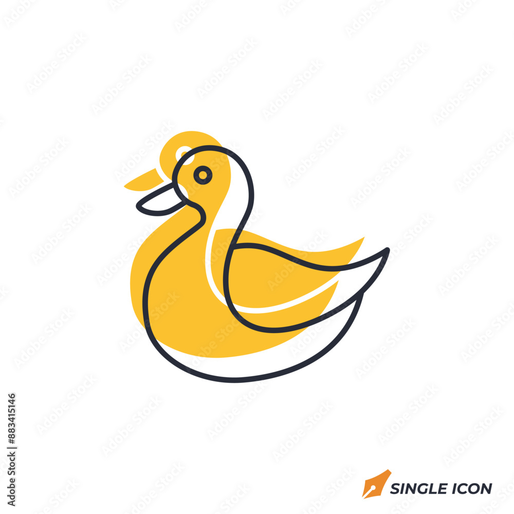 duck icon vector illustration. duck symbol isolated on white background duck icon vector illustration. duck symbol isolated on white background