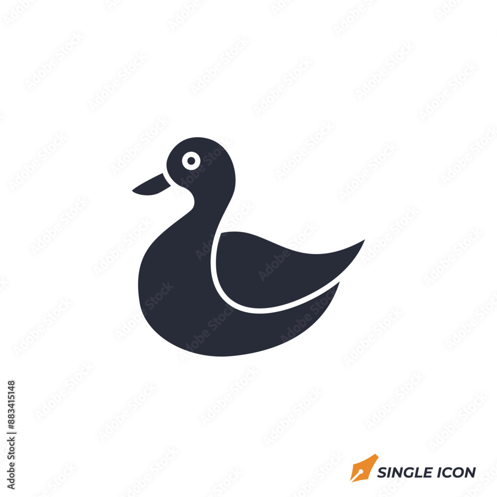 duck icon vector illustration. duck symbol isolated on white background duck icon vector illustration. duck symbol isolated on white background