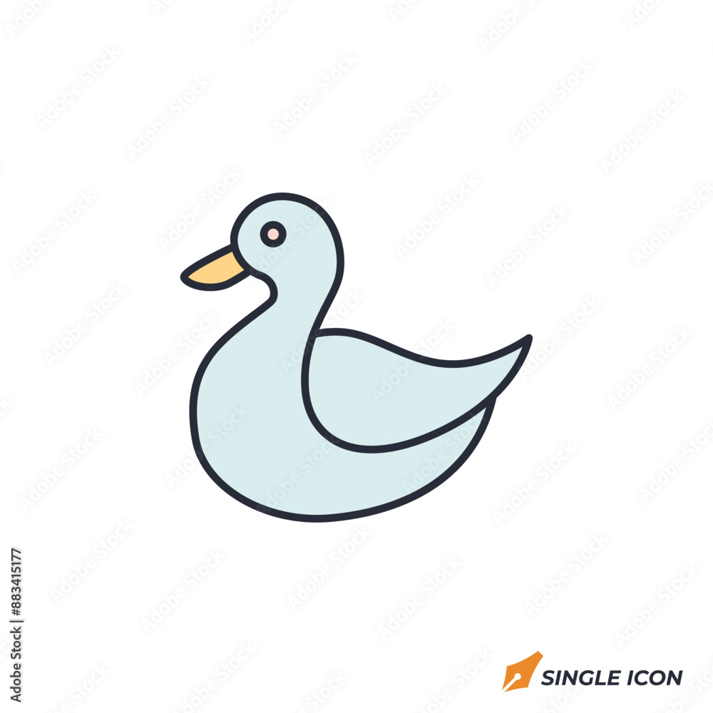 duck icon vector illustration. duck symbol isolated on white background