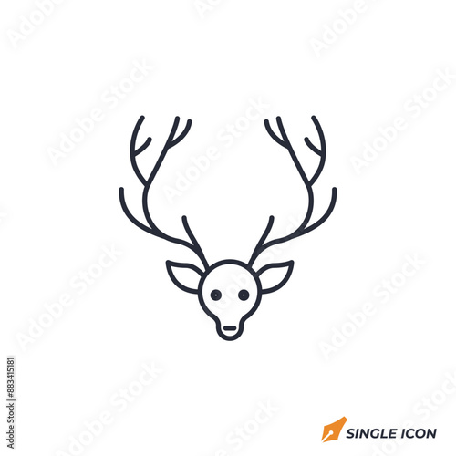 venison icon vector illustration. venison symbol isolated on white background