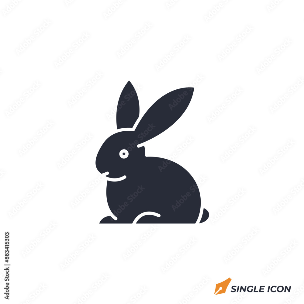 rabbit icon vector illustration. rabbit symbol isolated on white background rabbit icon vector illustration. rabbit symbol isolated on white background