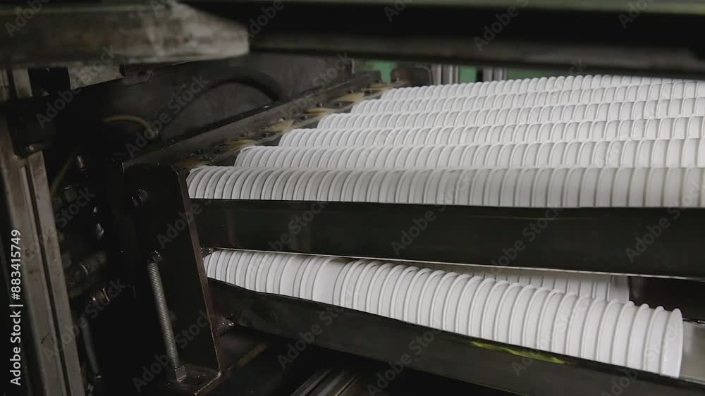 Plastic Container Processing Factory for the production of plastic food packaging. Plastic ...