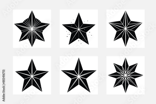 Grunge Stars Stamps Collection. Can be used as Banners, Insignias or Badges
