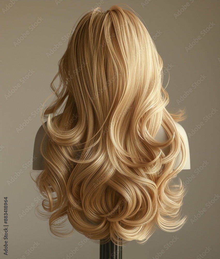 Fototapeta premium AI generator image of a model showing off a hairstyle that was designed and decorated by a professional hairstylist. Bridal style hairstyle.