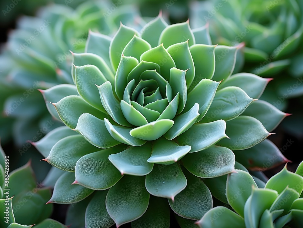 Close-up of Intricately Detailed Succulent Plant with Thick Fleshy Leaves Close-up of Intricately Detailed Succulent Plant with Thick Fleshy Leaves