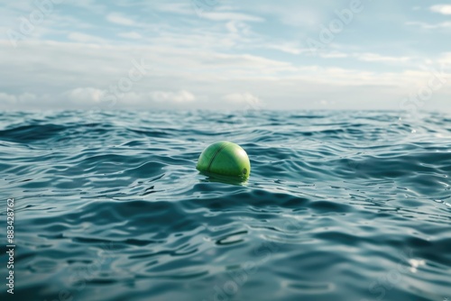 Green ball at sea photo