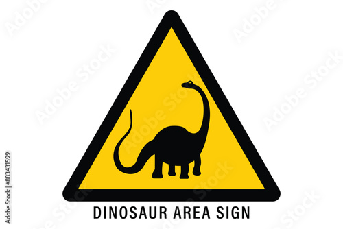 Danger dinosaur area sign, park sign