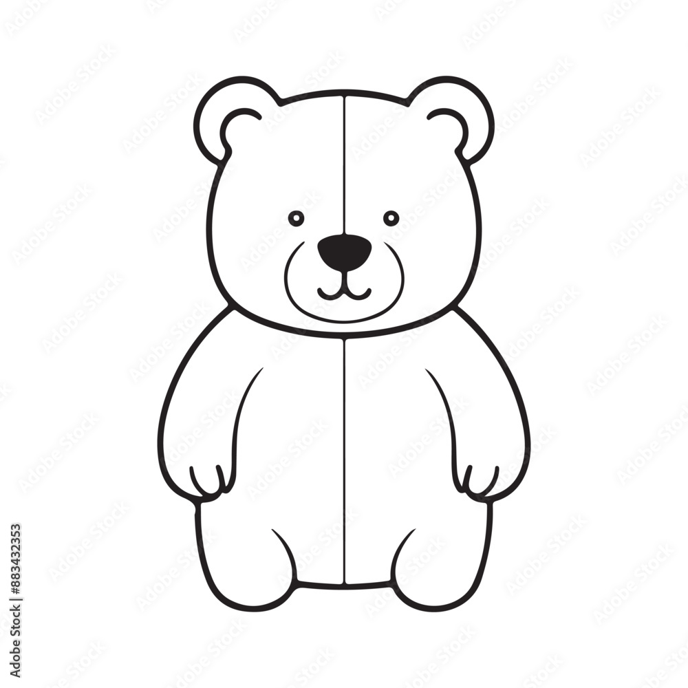 Bear line art vector illustration Bear line art vector illustration