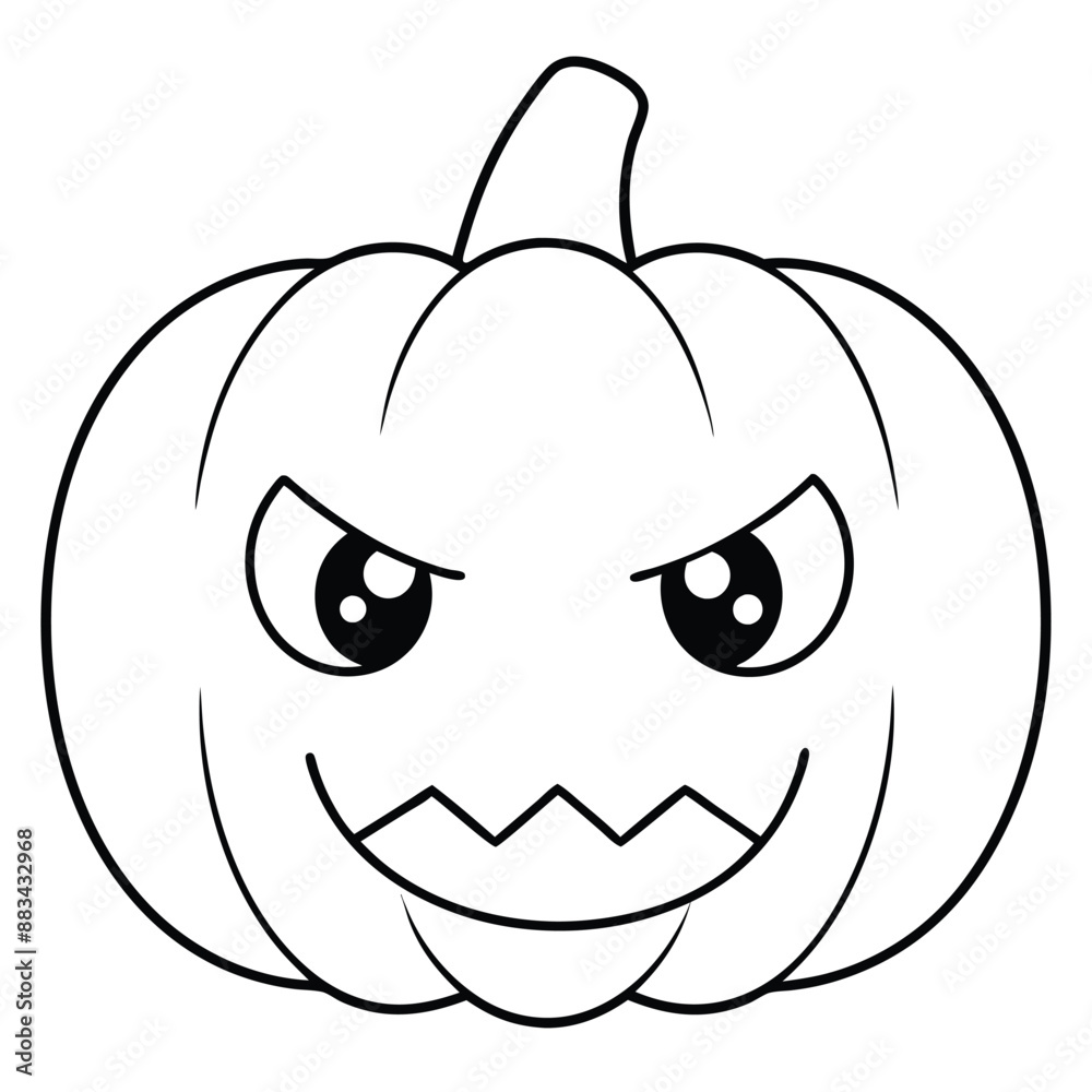 Cute Halloween Pumpkeen Vector on white background , Mandala coloring page Cute Halloween Pumpkeen Vector on white background , Mandala coloring page