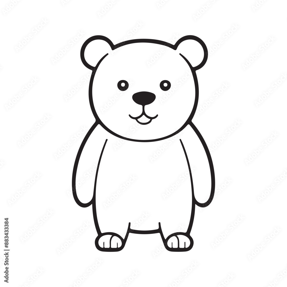 Bear line art vector illustration Bear line art vector illustration