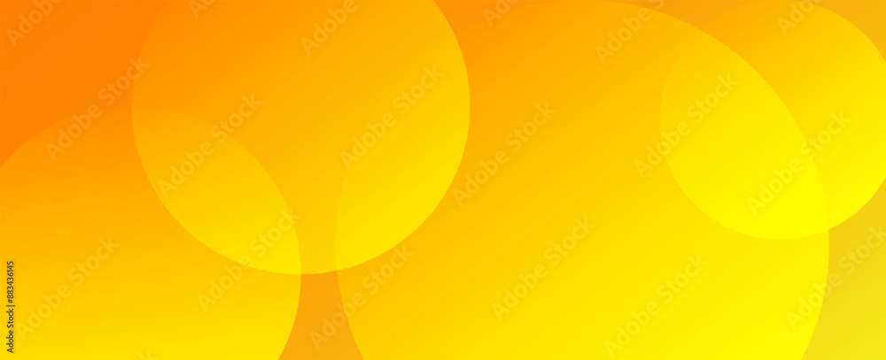Abstract orange and yellow geometric background. Circle shape composition. Cool background design for poster. Vector illustration