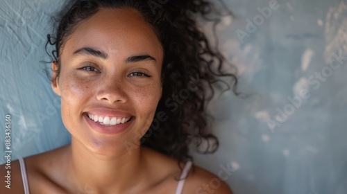 Woman with curly hair