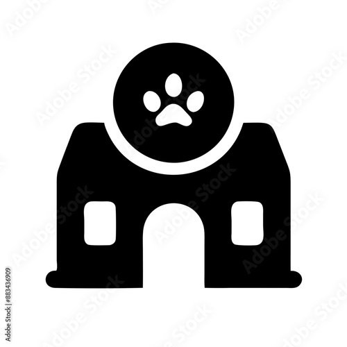  pet clinic iconic logo vector design