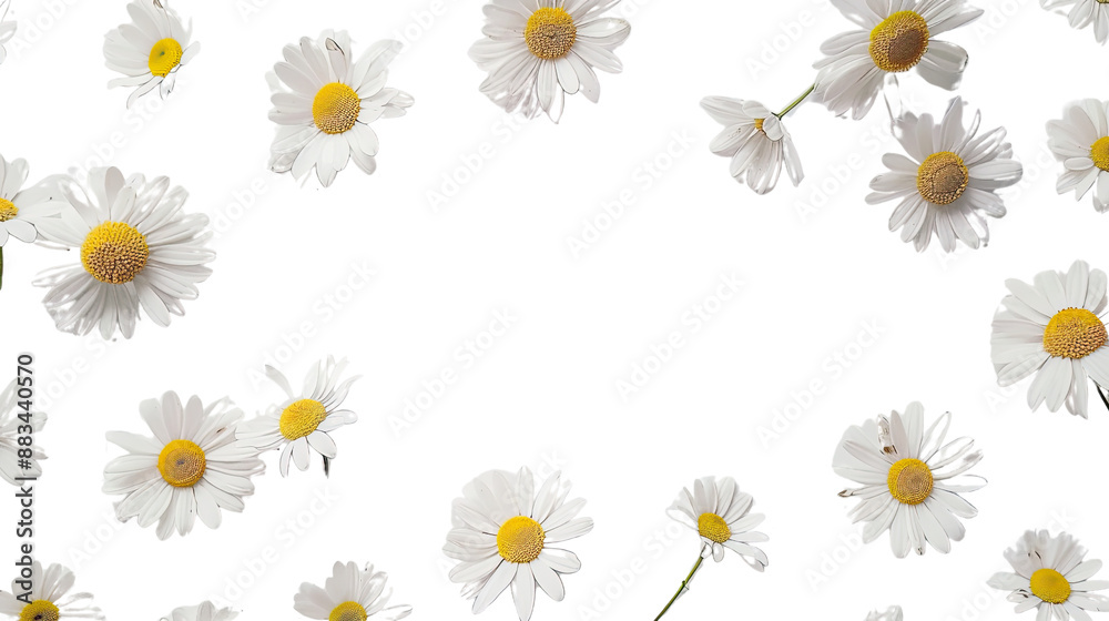 Chamomile flowers on a transparent background Chamomile flowers on a transparent background